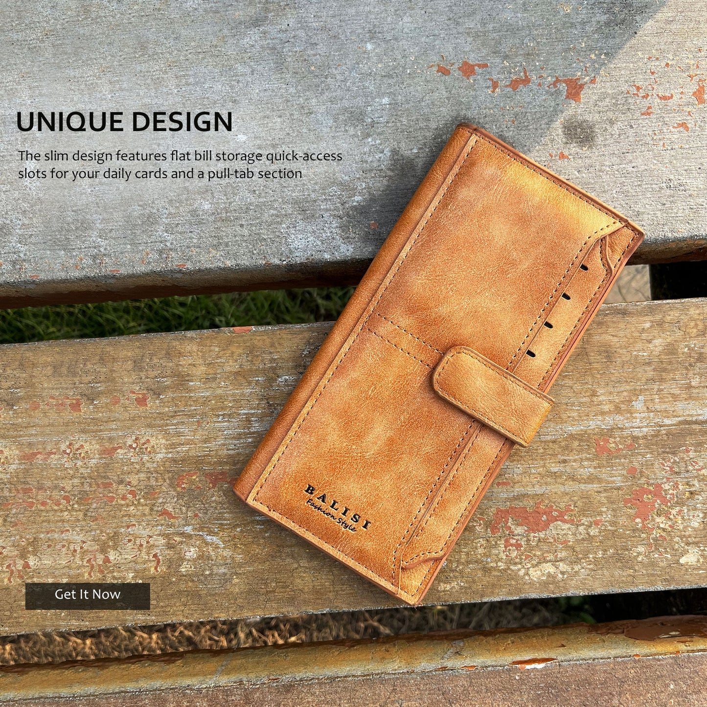 Original Balisi Genuine Leather Long Wallet