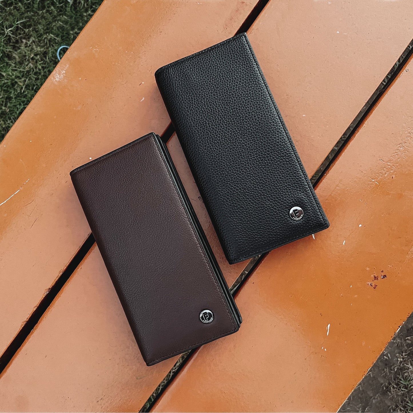 Genuine Long  Leather Billfold Wallet For Cash & Cards